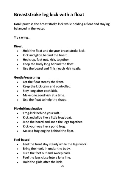 Phrases for Teaching Breaststroke – Quick Cues for Swimming Teachers