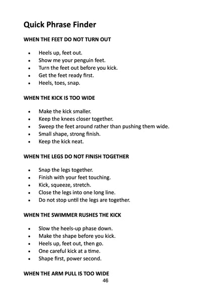 Phrases for Teaching Breaststroke – Quick Cues for Swimming Teachers