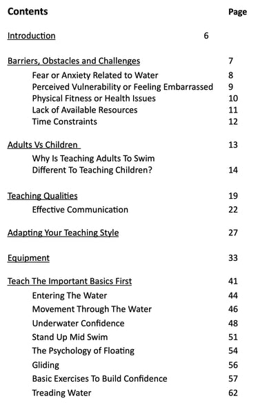Teaching Adults How to Swim - The Essential Guide for Swimming Instructors