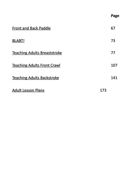 Teaching Adults How to Swim - The Essential Guide for Swimming Instructors