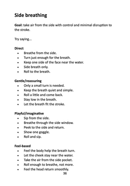 Phrases for Teaching Front Crawl - Quick Cues for Swimming Teachers