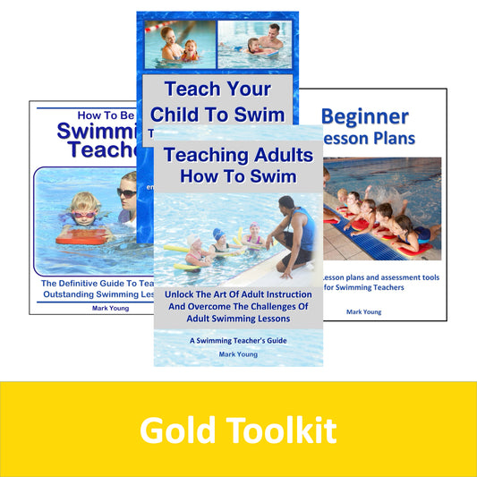 Gold Swimming Teaching Toolkit for teaching adults, children and beginners. PDF ebooks.